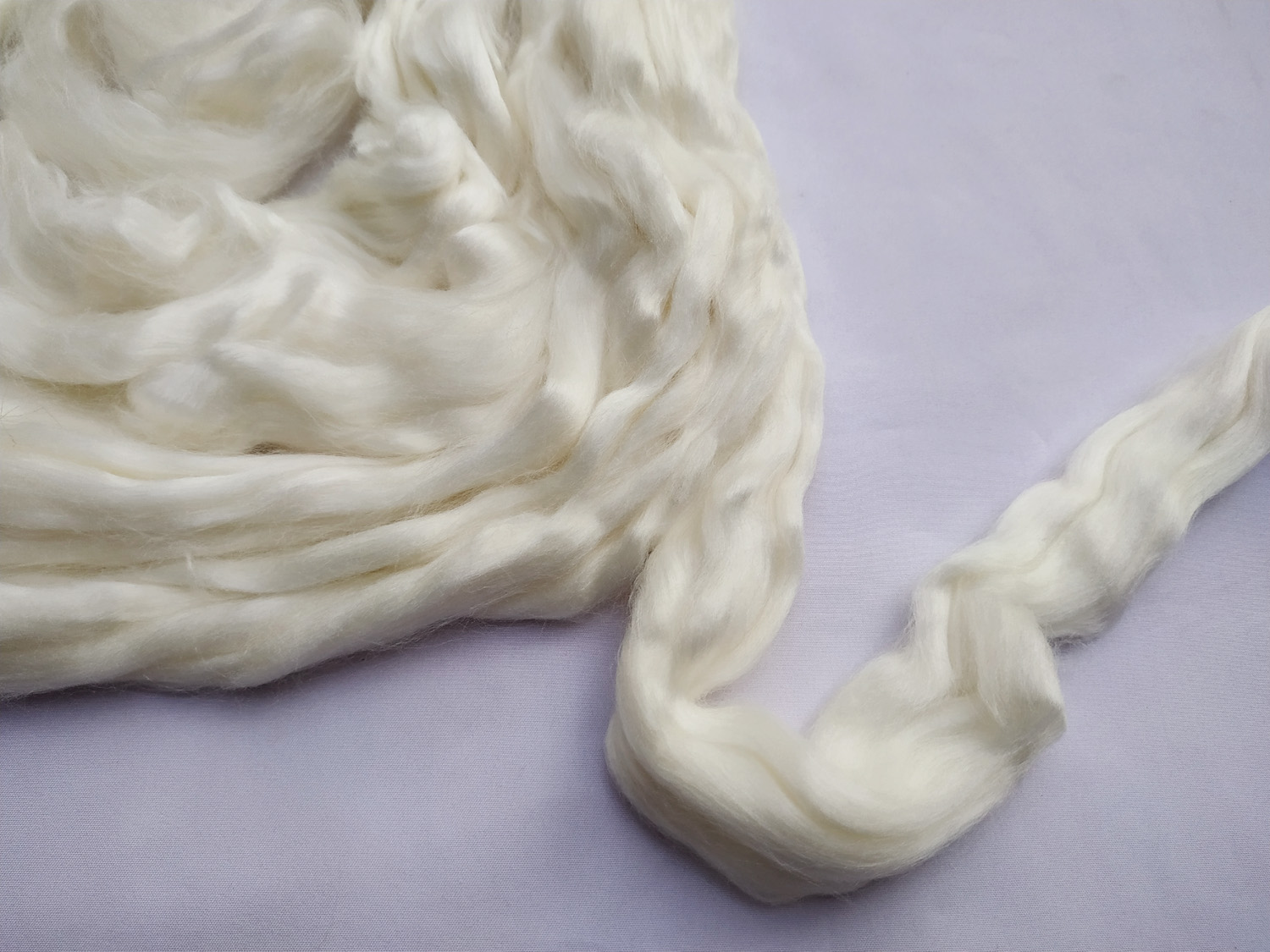 White Eri Silk Sliver-Tops-Grade-AA